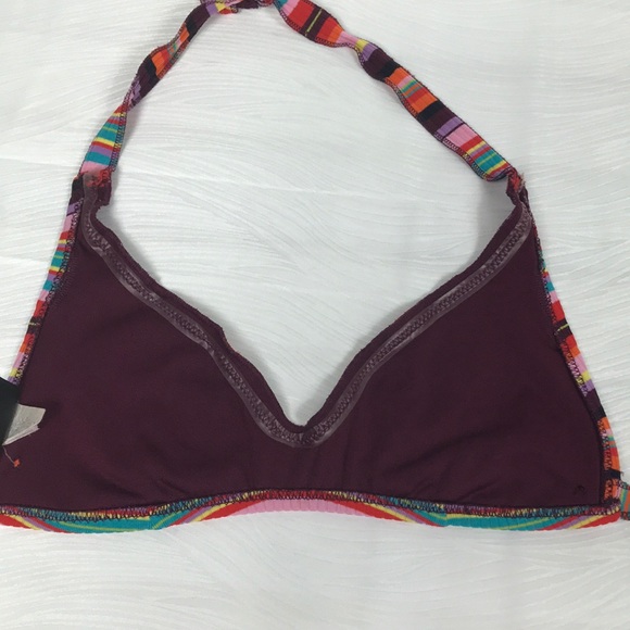 Becca Striped Bikini Top Size Large - Picture 3 of 6